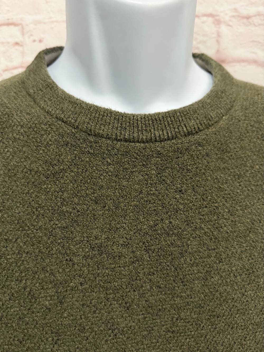 $172 Faherty Brand Jackson Crew Sweater In Forest Grove Green Size Medium! - Picture 7 of 11